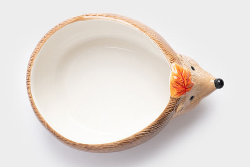 Конфетница, 21х15 см, керамика, коричневая, Еж с листом, Autumn forest - Anna lafarg фото 5