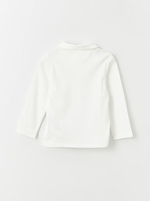 Bebe Yaka Uzun Kollu Basic K?z Bebek Ti??rt - Waikiki фото 3