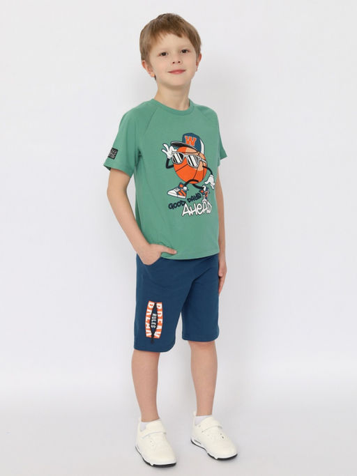 CSKB 63739-37-391 Футболка для мальчика,зеленый