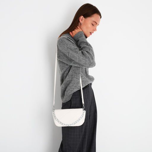 Сумка-мессенджер на магните, цвет белый - Simaland фото 8