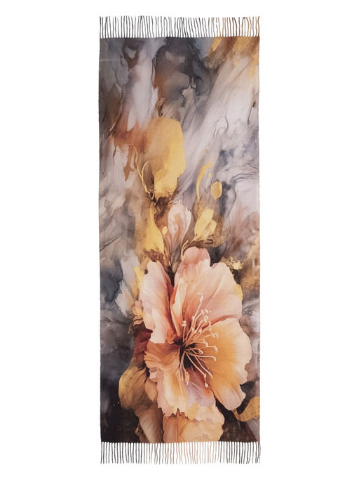 Палантин жен. виск+шерсть 70х195 LG33-602-16