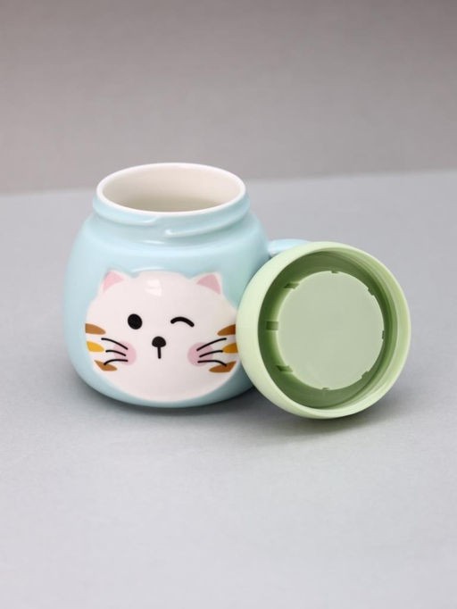 Кружка Emotions of a cat, green-blue (420 ml)