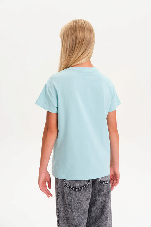 PELICAN, футболка для девочек, Лазурный  фото 2