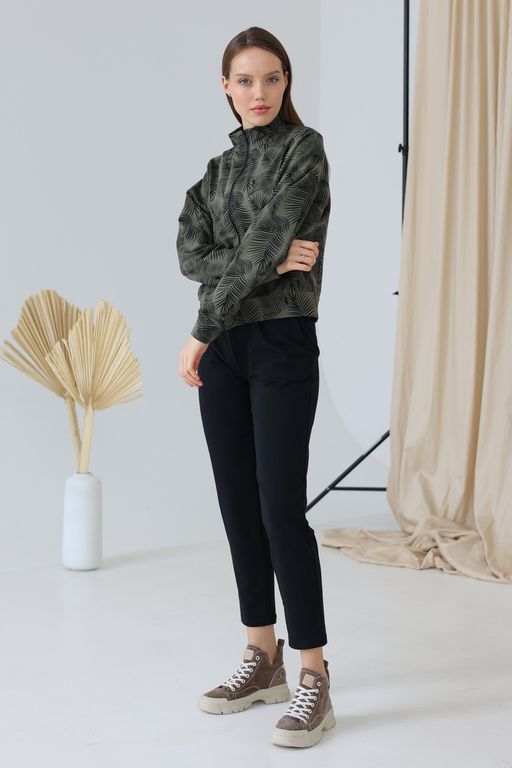 Жакет женский 269L3 хаки/набивка - Solo mio фото 3