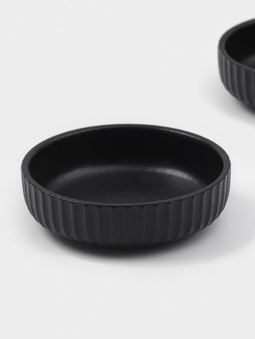 Соусники Magisto Line, набор 2 шт., 80 мл, 9×2.5 см, керамика, чёрные