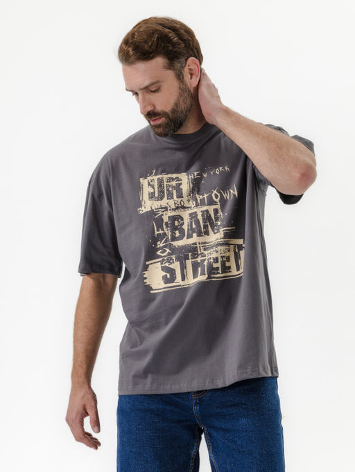 CHILLEASY 320003С-29 Футболка мужская, Антрацит