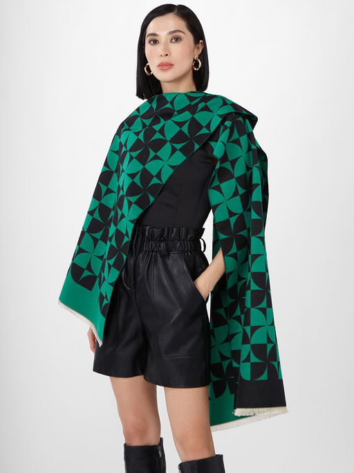 в составе ШЕРСТЬ и КАШЕМИР Большой, мягкий, теплый однотонный двусторонний палантин. - Tantino фото 6