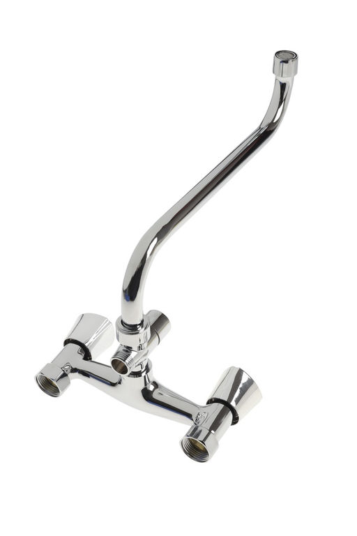 Смеситель для ванны ZEIN Z4198, однорычажный, излив 30 см, шланг 150 см, лейка 5 реж, хром