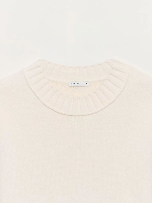 Вязанный джемпер с хлопком в составе / Zarina  фото 9