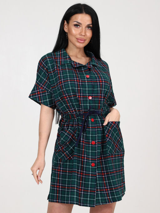 237 ХАЛАТ (Зеленая клетка) - А-дина фото 2