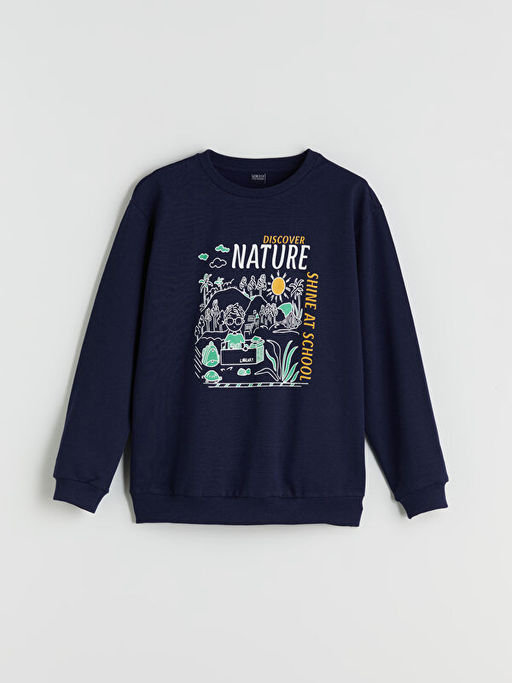 Bisiklet Yaka Erkek ?ocuk Sweatshirt
