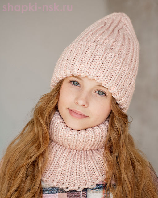 Q 193 D 193 Комплект флис (колпак+снуд) (52-54)