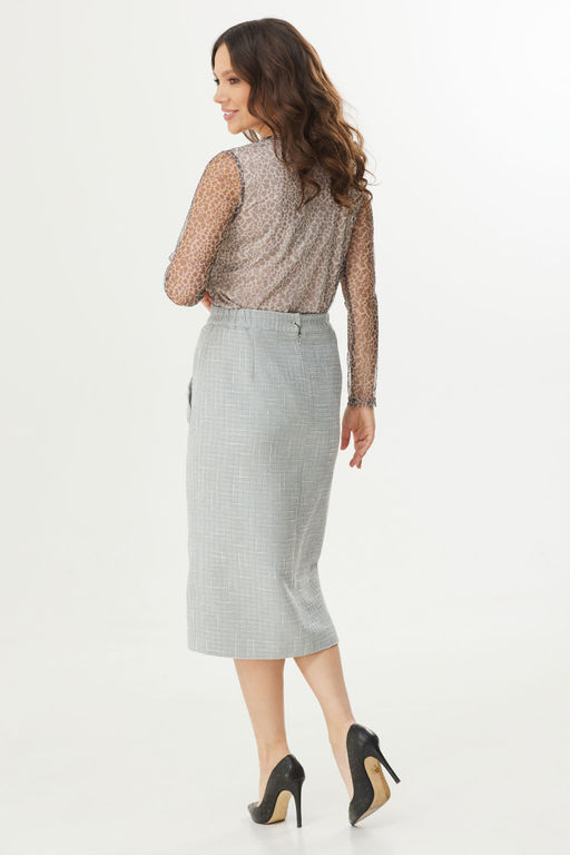 Костюм Magia mody 2392 серый+леопард