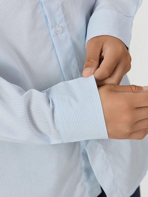 Рубашка для мальчиков голубая в полоску - Mark formelle фото 5