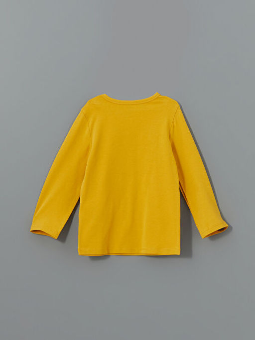 Bisiklet Yaka Bask?l? Erkek Bebek Ti??rt