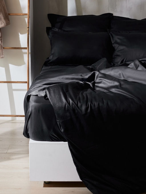 Простыня на резинке евро SL Home Tencel, 180200+30 см, чёрная, тенсель - Sima-land home фото 4