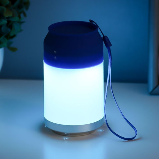 Ночник «Фоси» LED 5 режимов от батареек 3хААА бело-синий 6.5×6.5×11.5 см