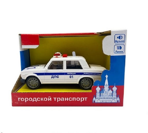 Машинка "Городской транспорт. ДПС" инерц., свет и звук эффекты, в/к 19*9*12 см.Y6921157