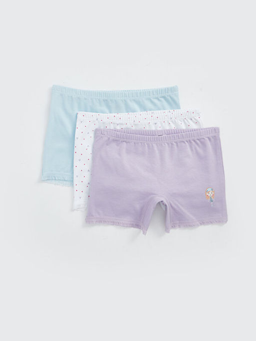 Bask?l? K?z ?ocuk Boxer 3l?