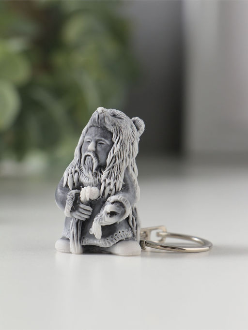 Брелок "Шаман в шкуре медведя" маленький, 4,1см