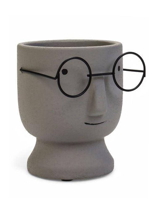 Декоративный горшок для цветов «Который выжил», 550, мл, 12×10×10 см, керамический, серый