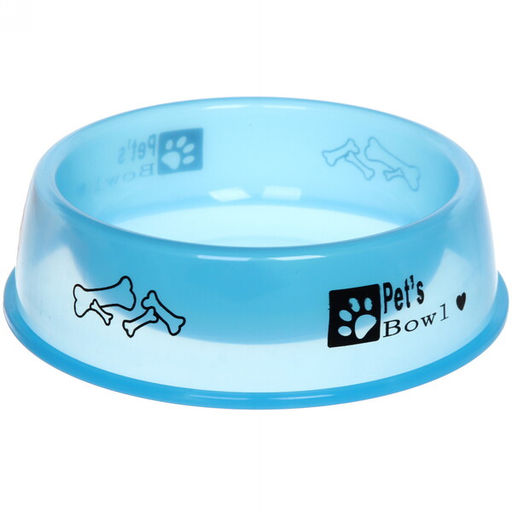 Цена за 3 шт. Миска пластиковая "Паппи" 21*6см цвет голубой / 500мл