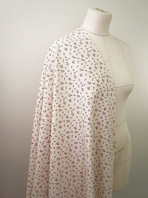 Микровельвет Аниэль цв.сливочный пломбир, ш.1.5м, хлопок-100%, 140гр/м.кв - Купава фото 5