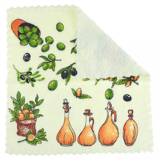 Салфетка для уборки 28х28см "Олива", микрофибра, набор 5шт (Китай)