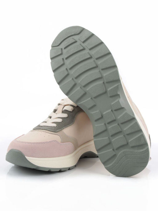03-YC527-1 BEIGE Кроссовки женские (натуральная кожа)