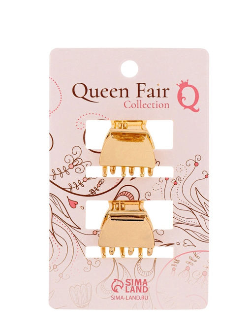 Цена за 2 шт. Крабик для волос «Шерри», набор 2 шт., классика, 2 см