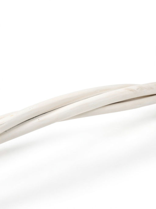 Корзина плетёная для хранения Lata, с ручкой, лоза, белая, набор 2 шт.