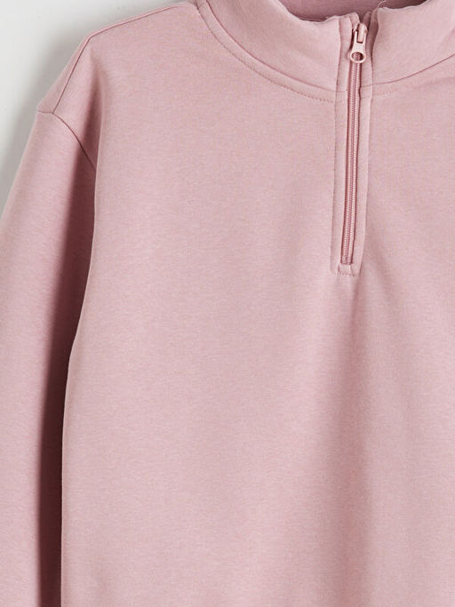 Dik Yaka K?z ?ocuk Sweatshirt