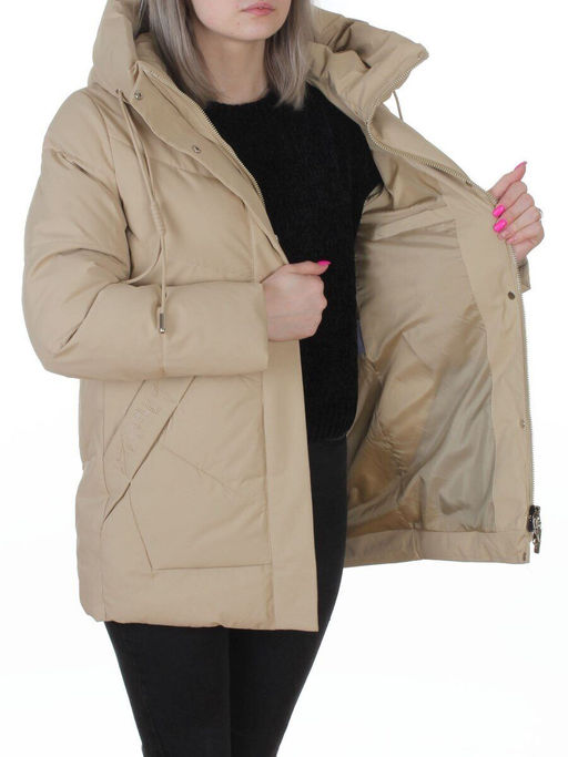 YR-6612 BEIGE Куртка зимняя женская (150 гр. холлофайбер)