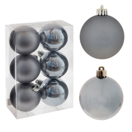 Набор из 6шт Украшение новогоднее "Шар", D 6 см, L6 W6 H7 см