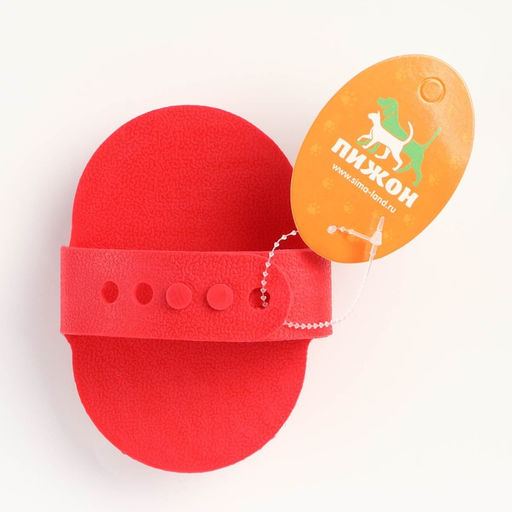 Расчёска-наладонник с металлическими зубьями, 13 х 8,5 см, красная - Пижон фото 4