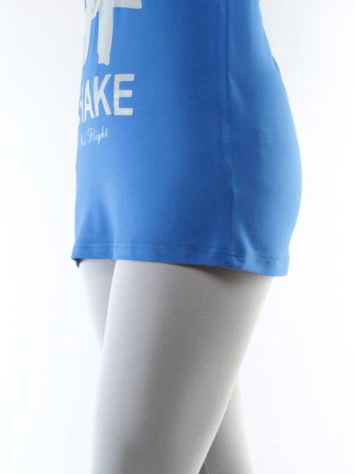 1204 BLUE/GRAY Спортивный костюм для фитнеса женский (90% вискоза, 10% лайкра)