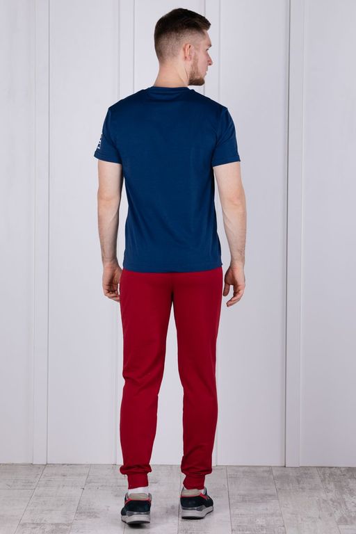 Брюки спортивные 
 3.MM114B-бордовый