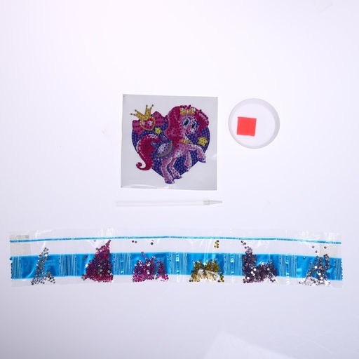 Алмазная мозаика наклейка для детей «Пони», 10×10 см Набор для творчества