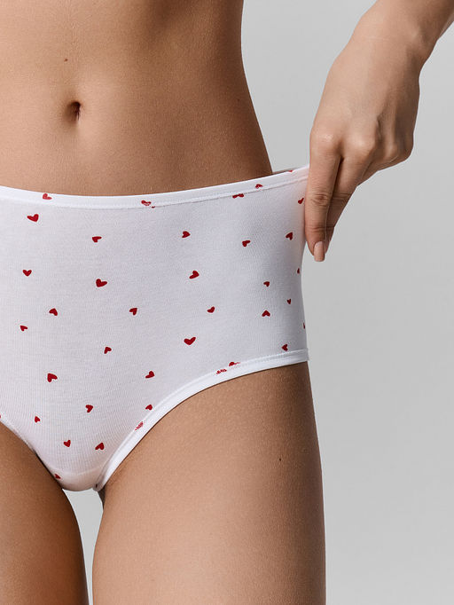 Цена за 2 штуки! Трусы шорты женские с принтом в сердечко - Mark formelle фото 6