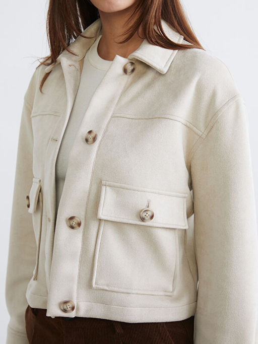 G?mlek Yaka S?et G?r?n?ml? Kad?n Ceket