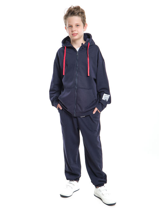 Спортивный костюм на молнии для мальчика подростка UD 8003 т.синий