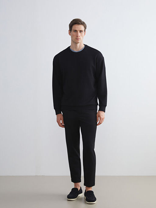 Bisiklet Yaka Erkek Sweatshirt