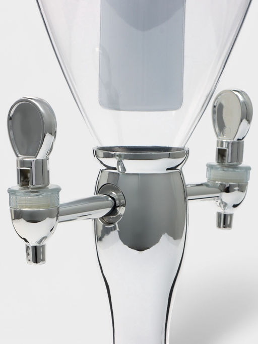 Башня пивная VaviloneDouble, колба 3 л, ёмкость для льда, подсветка, пластик, серебристая - Simaland фото 3