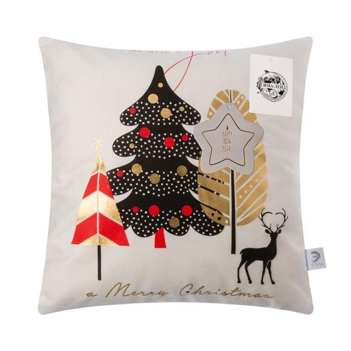 Наволочка декоративная новогодняя «Этель. Merry Christmas» 40×40 см, велюр