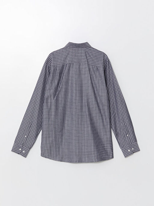 Regular Fit Uzun Kollu Ekose Gabardin Erkek G?mlek