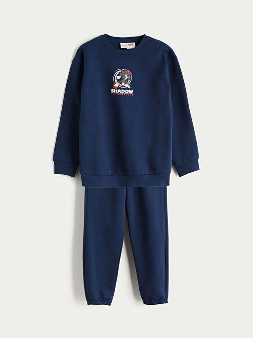 Bisiklet Yaka Sonic Bask?l? Erkek ?ocuk E?ofman Tak?m