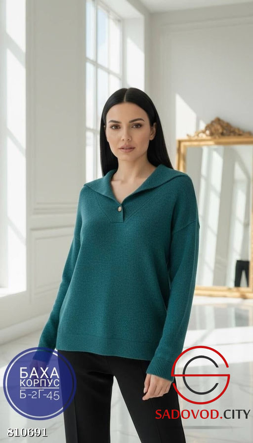 Свитер поло женский с v-вырезом - Bruno фото 3