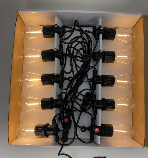Гирлянда 5 м с насадками Лампочки, IP44, УМС,10 LED, свечение тёплое белое, 220 В - Super bat фото 2
