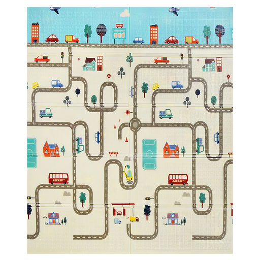 Коврик развивающий "Транспорт и лесные звери" (150*180*0,8см) EVA