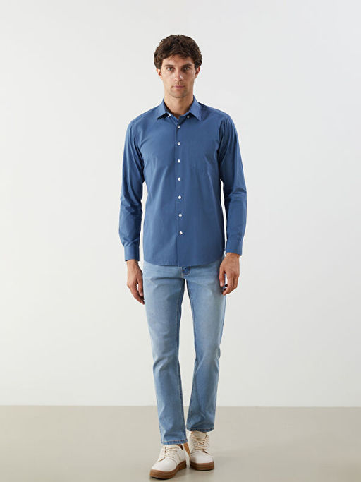 Regular Fit Uzun Kollu Poplin Erkek G?mlek